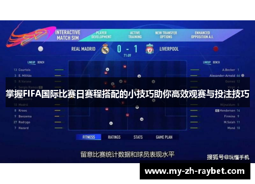 掌握FIFA国际比赛日赛程搭配的小技巧助你高效观赛与投注技巧
